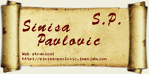 Siniša Pavlović vizit kartica